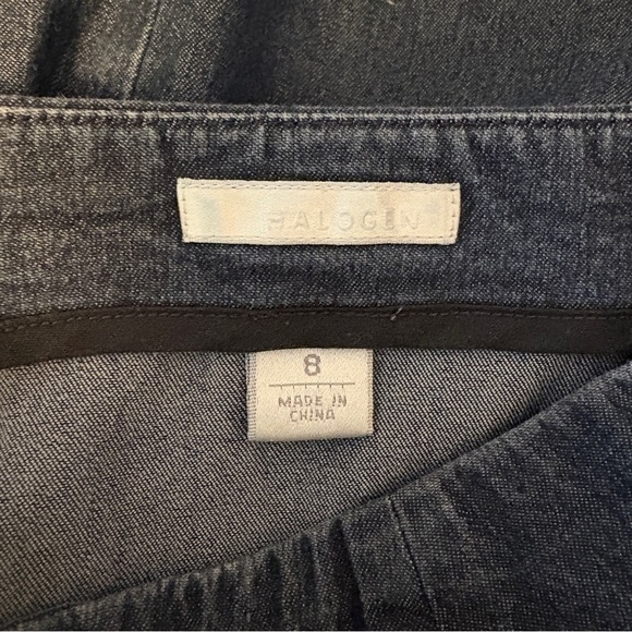 Halogen Denim Sleeveless Top & Skirt with Zipper Accent, Womens size Medium & 8 - Picture 4 of 11